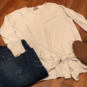 Loft sweater with tie in the front